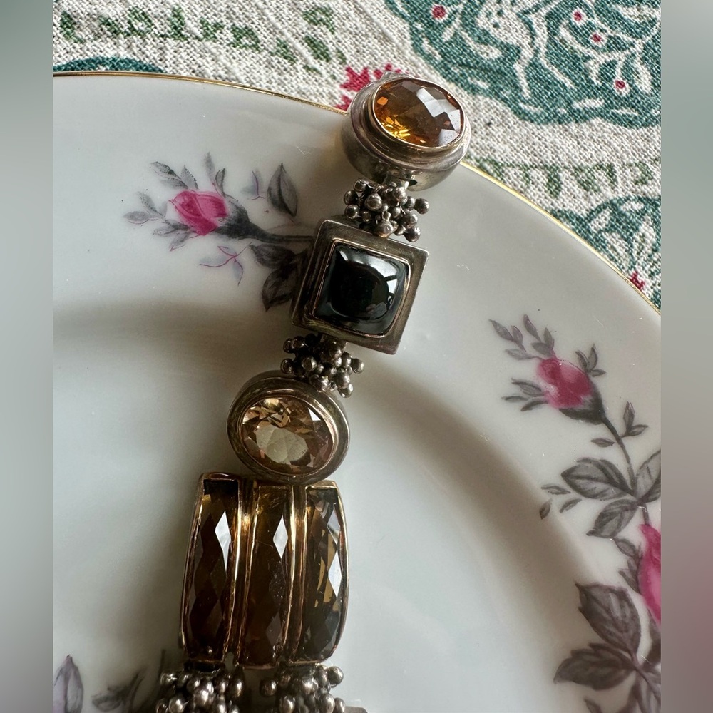 Michael Dawkins Sterling Silver Geometric Bracelet - Picture 6 of 11